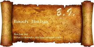 Bauch Ibolya névjegykártya